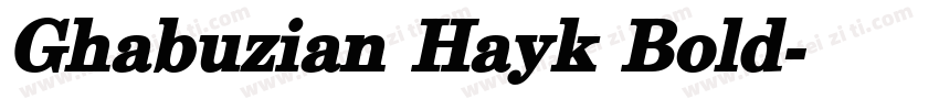 Ghabuzian Hayk Bold字体转换